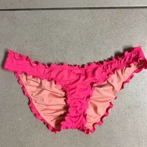 Victoria's Secret lettuce edge scrunchy bikini bottoms Size XS/S